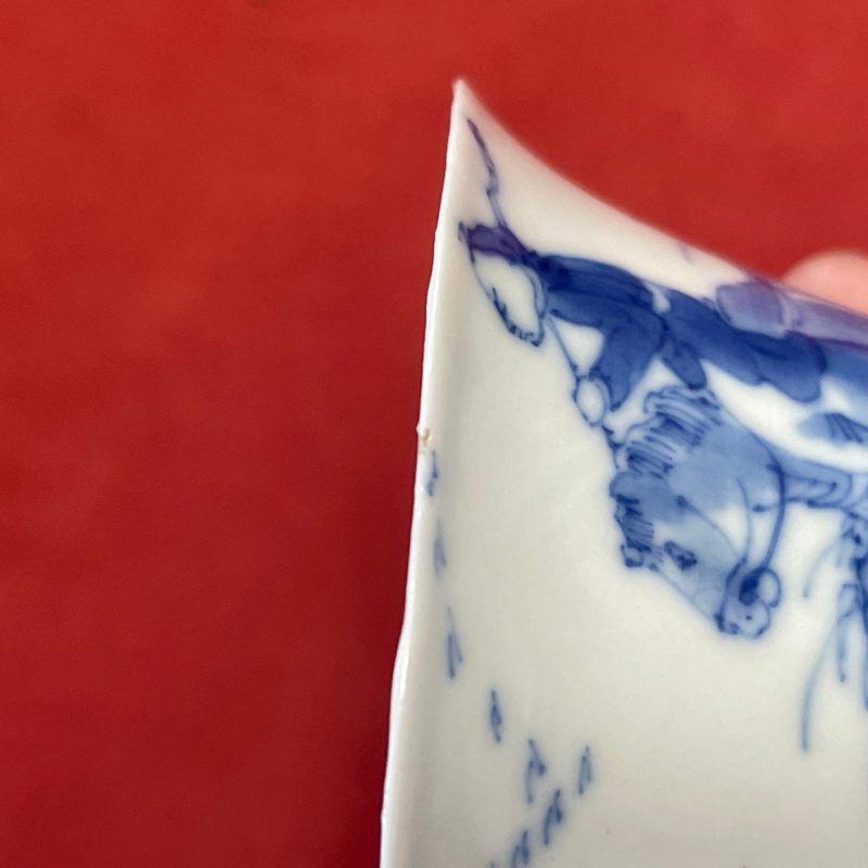 清光绪 青花狩猎图小杯四只 - 图28