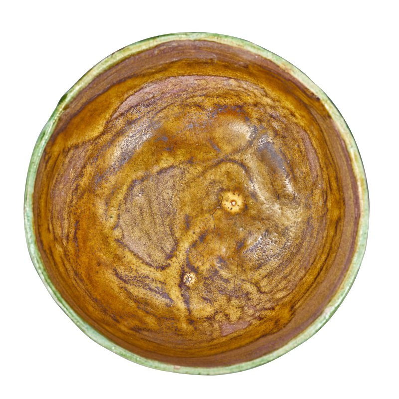 遼 綠黃釉模印蓮紋杯 | A RARE AND FINELY MOLDED GREEN-GLAZED CUP - 图5