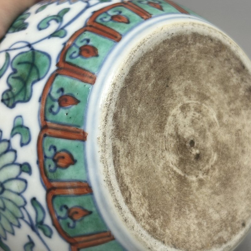 清晚期 斗彩花卉纹罐 - 图5