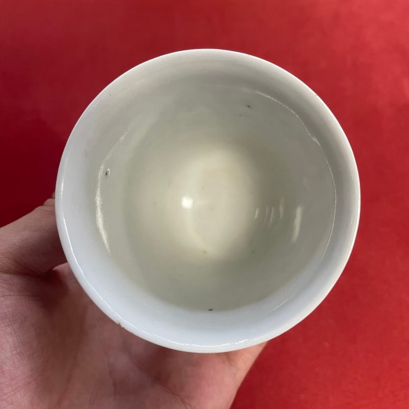 清康熙 青花折枝花卉纹杯 - 图8