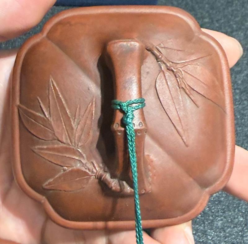 清晚期 大生竹紋倭角紫砂壺 - 图10