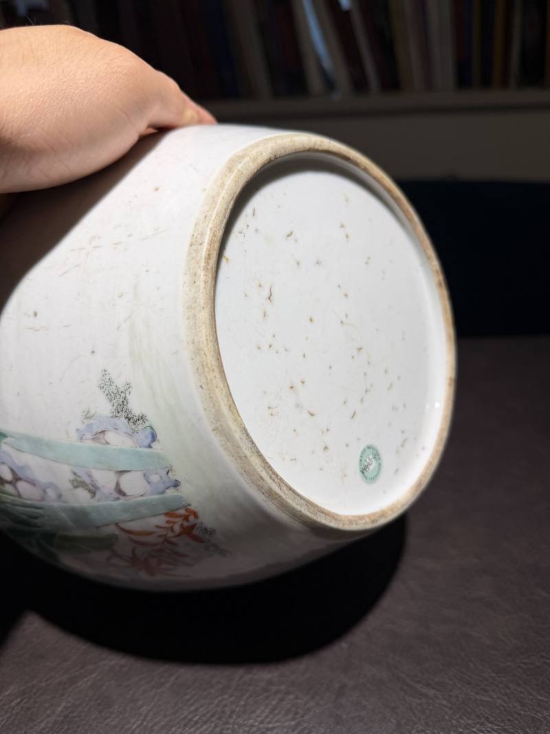 清雍正 粉彩加官进爵罐 - 图9