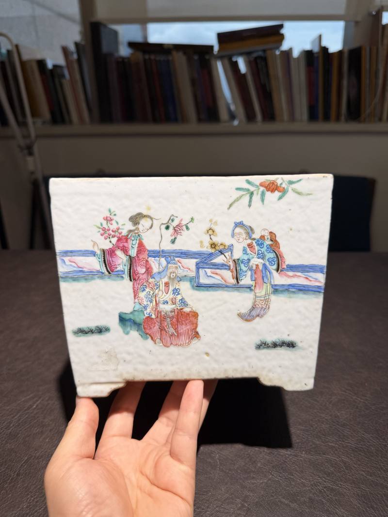 清道光 粉彩十二花神花盆 - 图2