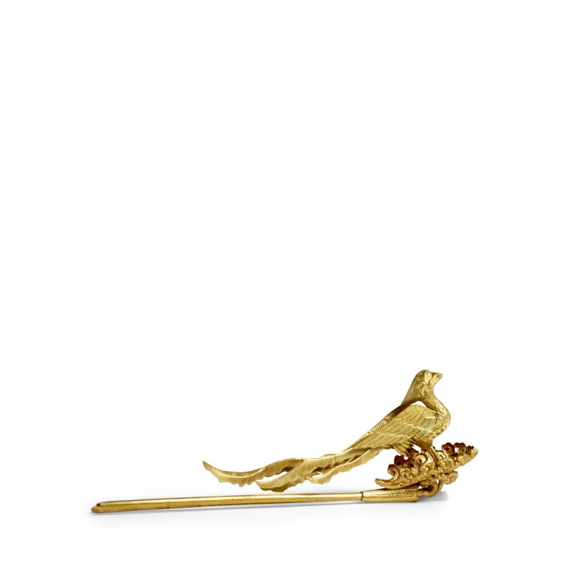 遼 銀鎏金鳳釵 | A GILT-SILVER REPOUSSÉ 'PHOENIX' HAIRPIN - 图3