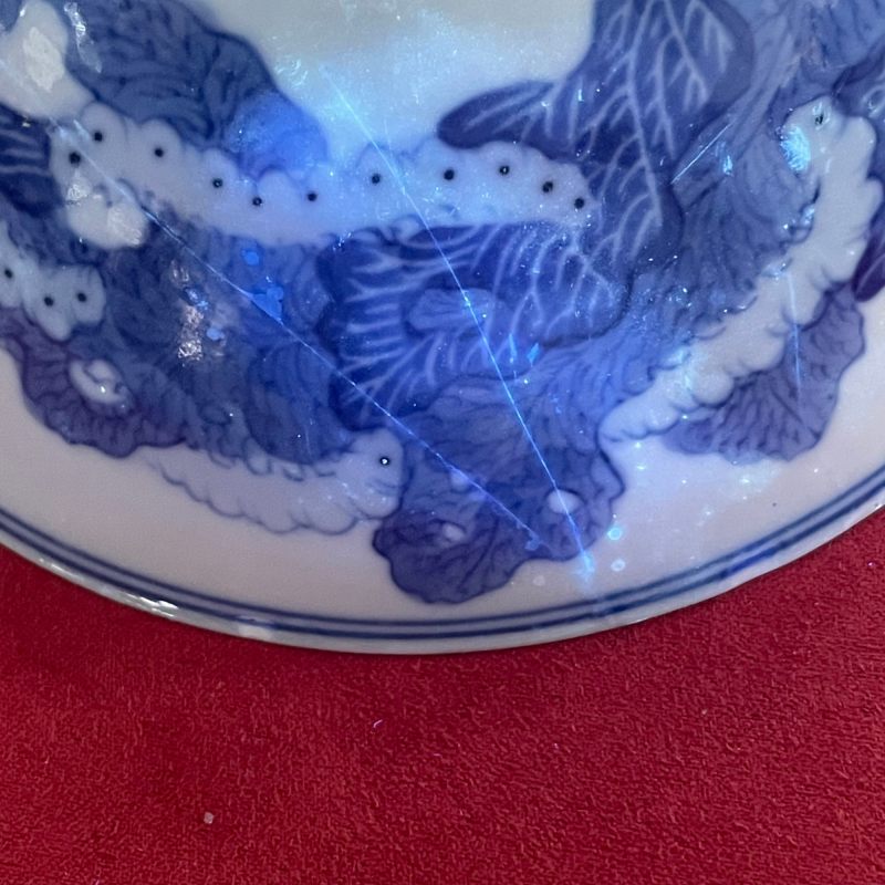 民国 青花蚕食图碗 - 图17