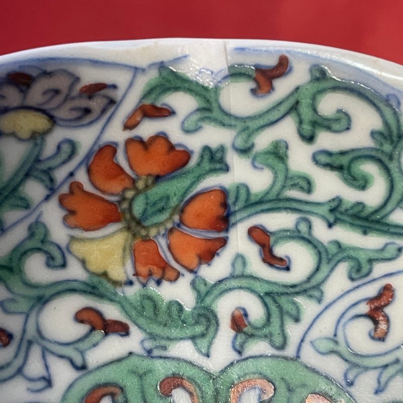 清乾隆 斗彩花卉盘 - 图10