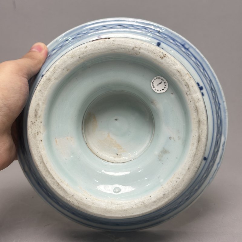 清雍正 青花花鸟供盘 - 图5