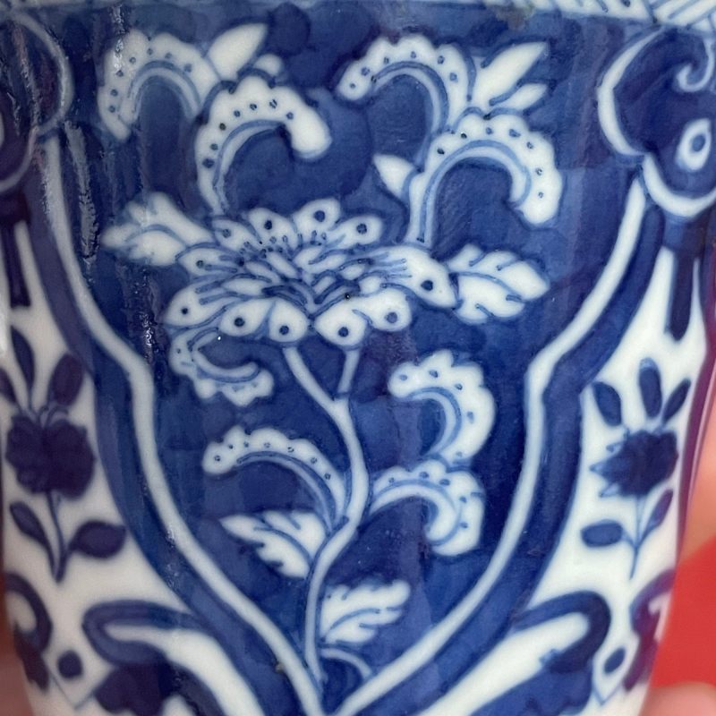 清康熙 青花折枝花卉纹杯 - 图11