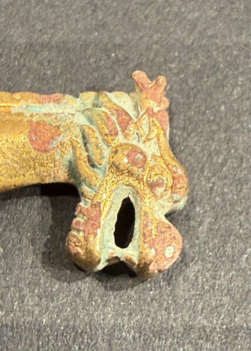 銅質鎏金封泥桶、銅質鎏金龍首勺 - 图7