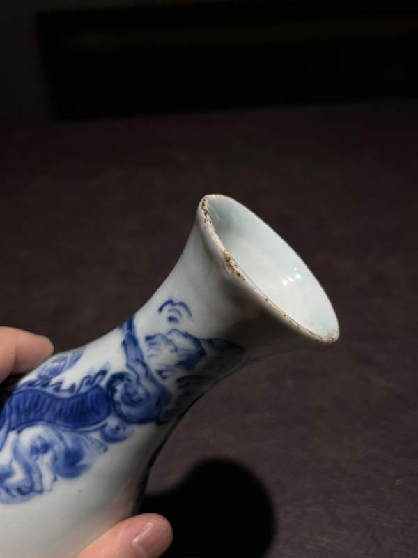 明 青花龙纹胆瓶 - 图16