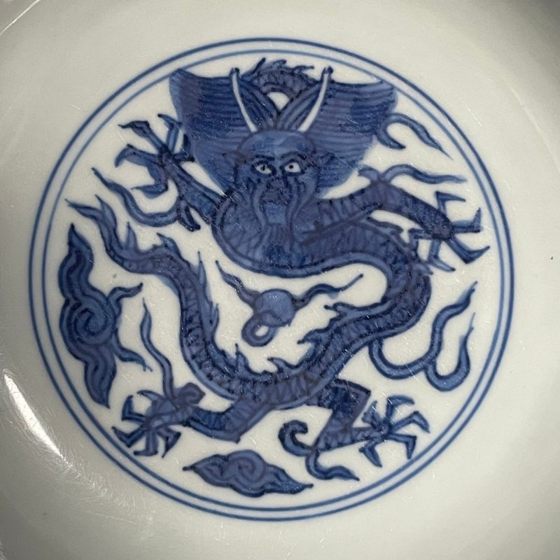 明万历 青花山海经瑞兽纹碗 - 图14