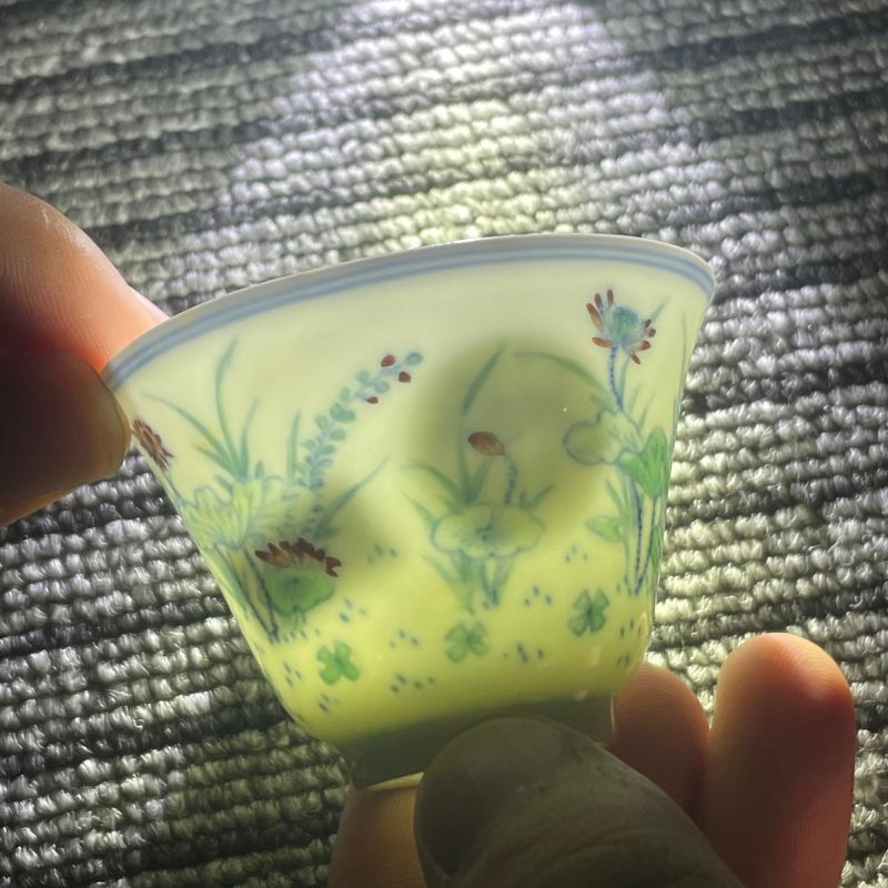 清康熙 斗彩荷塘清趣纹杯 - 图15