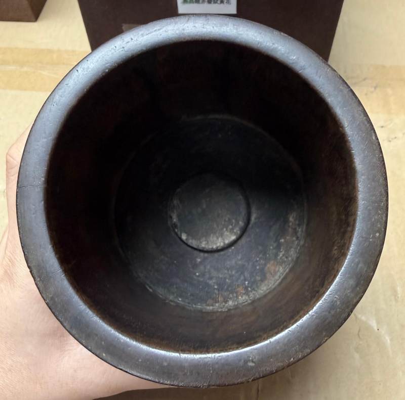 清  邵彌寫張燕昌題赤壁賦黃花梨筆筒 - 图7