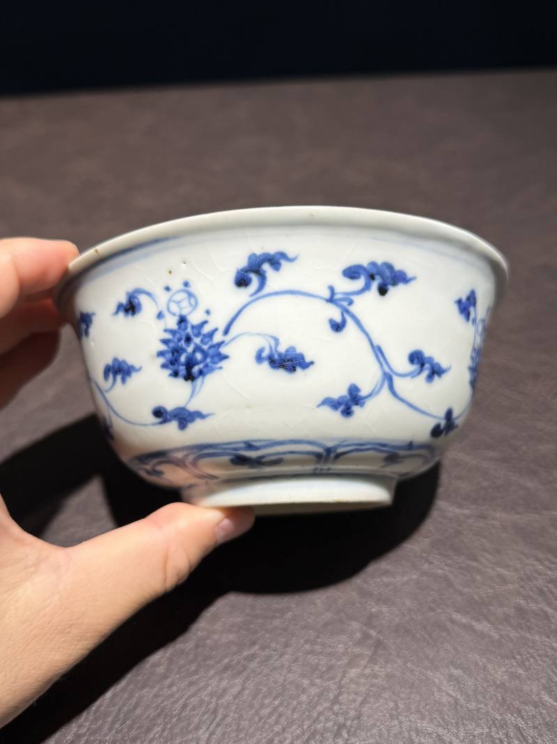 明永乐 青花缠枝莲纹宫碗 - 图5