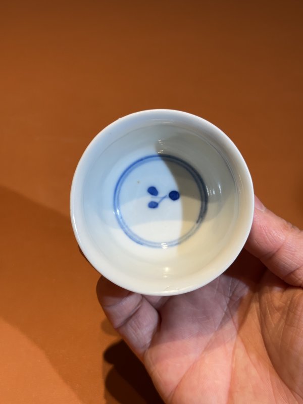 晚清 清晚期 青花“苏武牧羊”图杯 - 图8