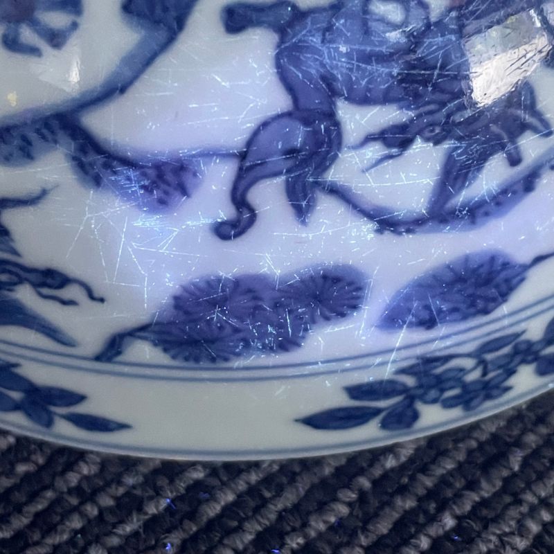 明万历 青花山海经瑞兽纹碗 - 图19