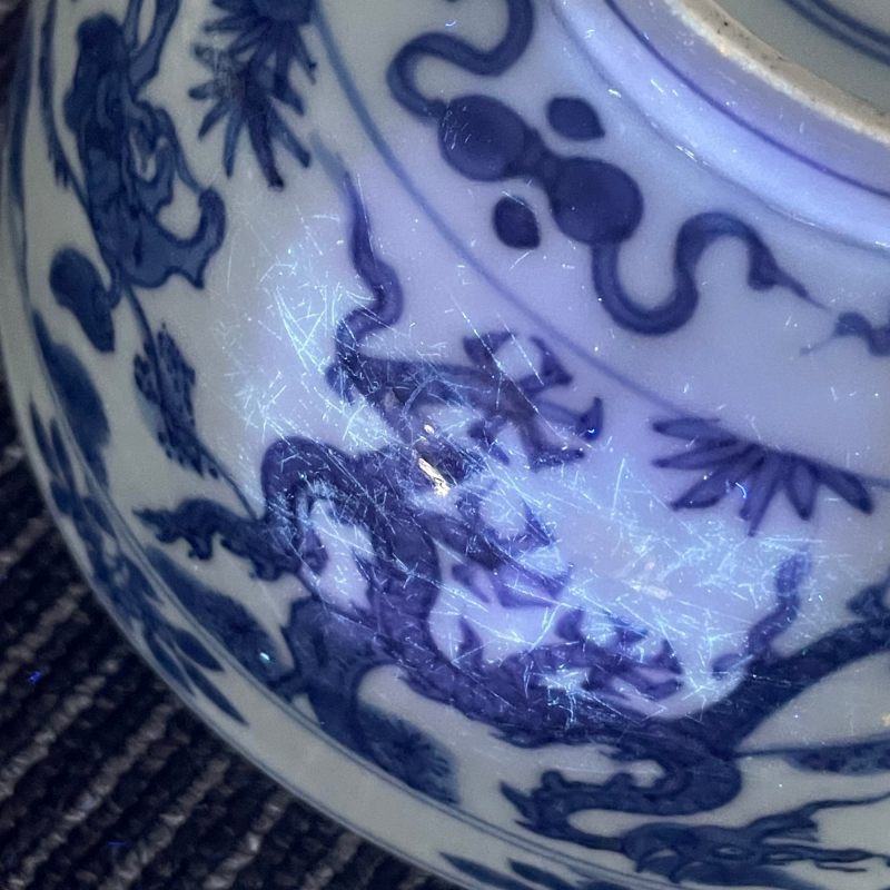 明万历 青花山海经瑞兽纹碗 - 图20