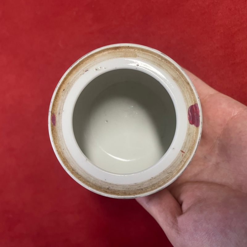 民国 粉彩花卉纹盖罐 - 图11