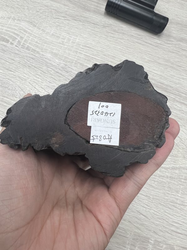 清 紫檀隨形筆筒 - 图8