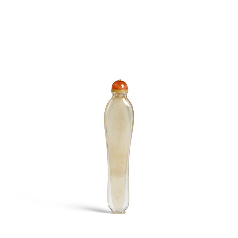 十九世紀 素面水晶鼻煙壺一件 | AN UNUSUAL ROCK CRYSTAL SNUFF BOTTLE