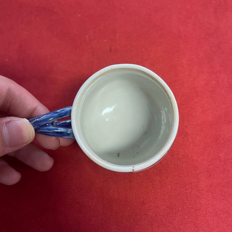 清乾隆 青花山水楼阁图杯 碟 壶一套 - 图11