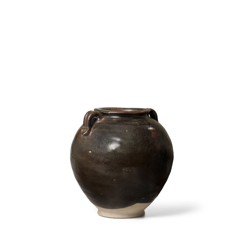 唐 黑釉雙繫罐 | A BLACK-GLAZED POTTERY HANDLED JAR - 图7