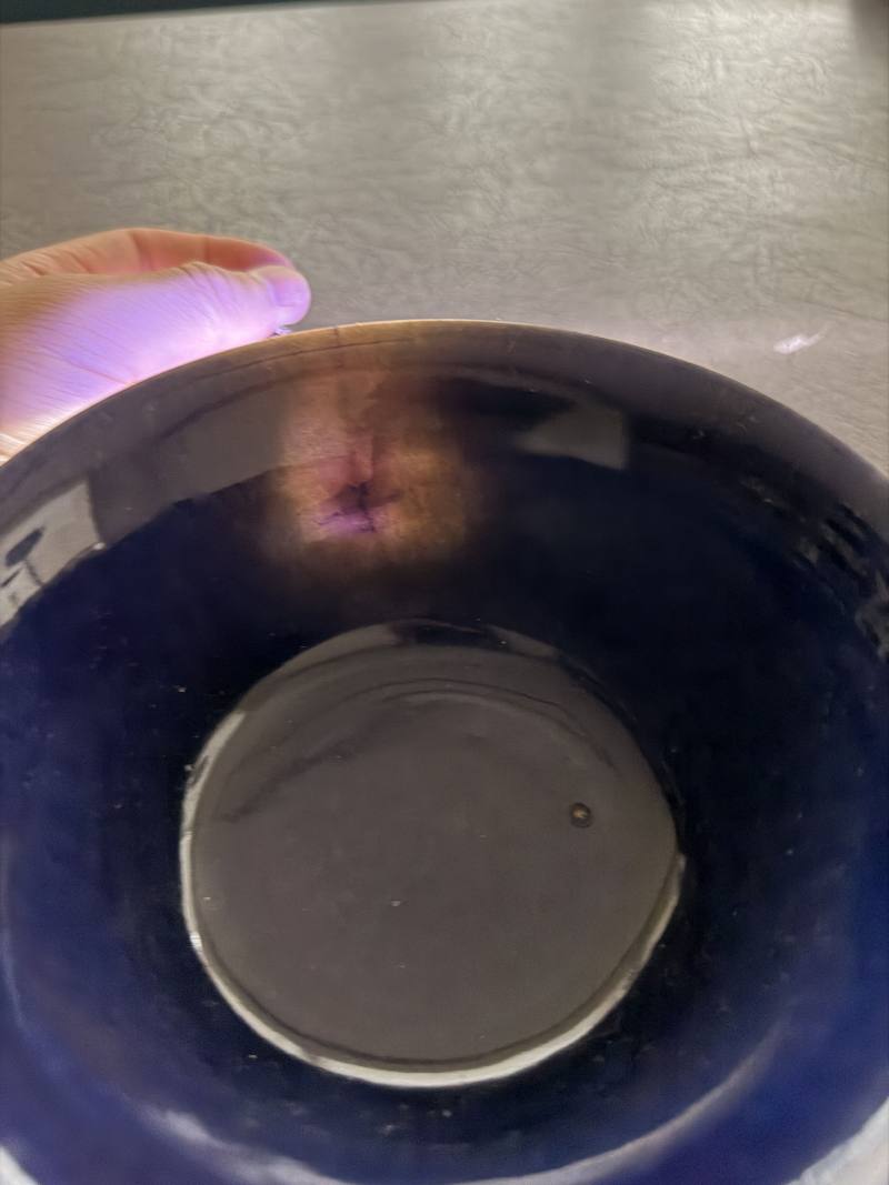 清康熙 茄皮紫釉碗 - 图12