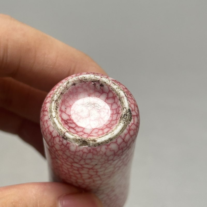 清中期 鳝鱼红牙签筒 - 图5