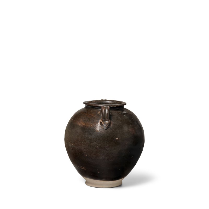 唐 黑釉雙繫罐 | A BLACK-GLAZED POTTERY HANDLED JAR - 图8