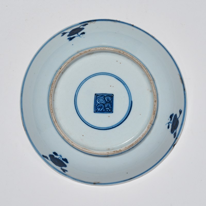 清雍正 青花凤纹盘 - 图3