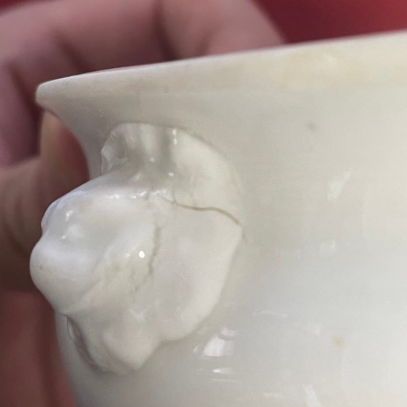 清 德化窑双狮耳炉 - 图11