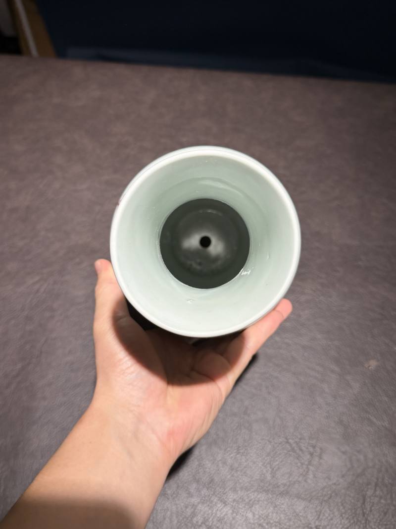 清中期 釉里红“灵仙祝寿”纹撇口瓶 - 图8