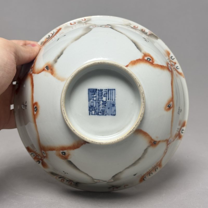 清乾隆 石纹釉什锦碗 - 图6