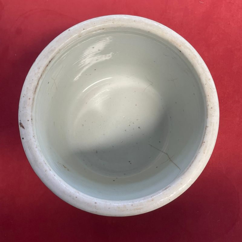 清嘉庆 青花寿字纹筒式炉 - 图7