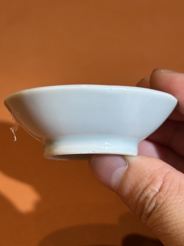 晚清 清晚期 青花高士垂钓纹香碟 - 图6