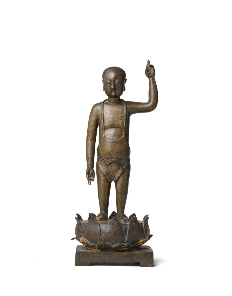 明 黃銅誕生佛立像 | A BRASS FIGURE OF THE INFANT BUDDHA - 图3