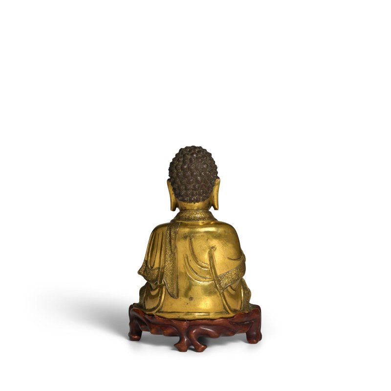 明十六/十七世紀 鎏金銅阿彌陀佛坐像 | A GILT-BRONZE FIGURE OF AMITABHA BUDDHA - 图7