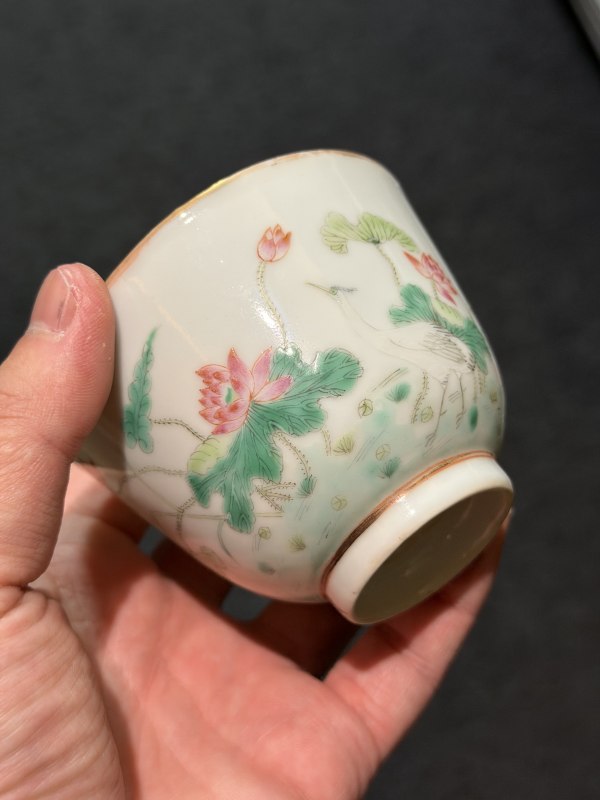 清光绪 粉彩一路连科深腹杯 - 图6