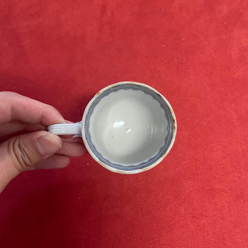 清乾隆 青花山水楼阁图杯 碟 壶一套 - 图15