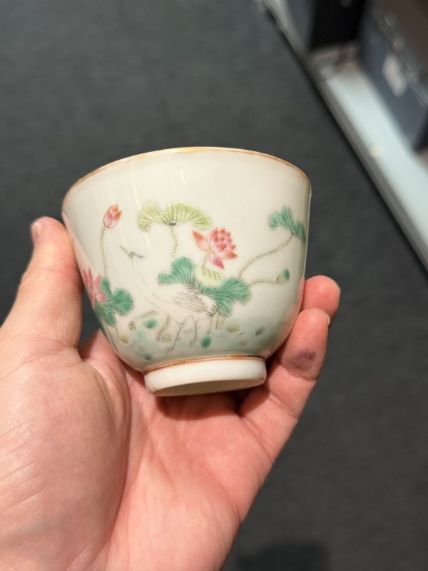 清光绪 粉彩一路连科深腹杯 - 图7