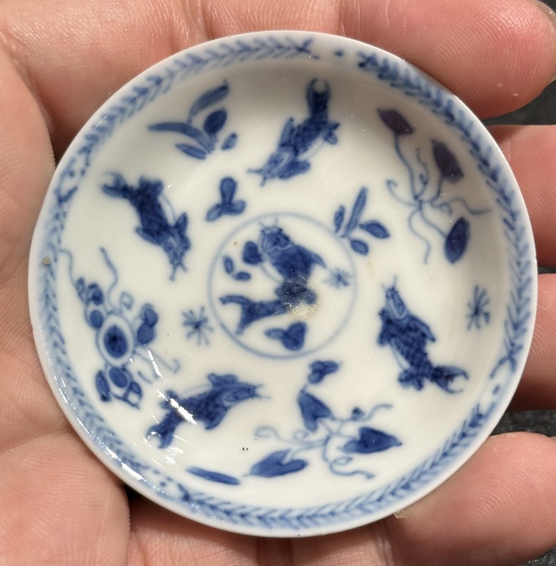 清康熙 袖珍青花杯碟三套 - 图4