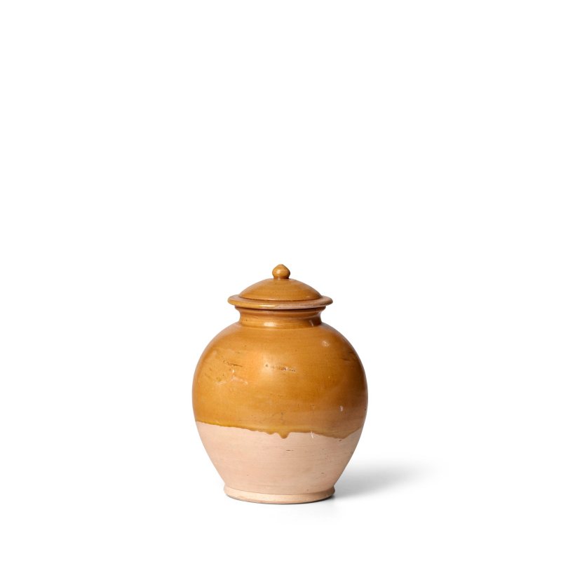 唐 黃釉陶蓋罐 | A YELLOW-GLAZED POTTERY JAR AND COVER - 图6