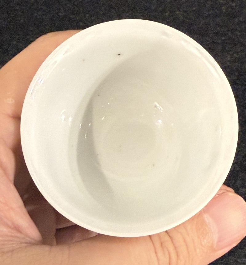 清康熙 青花仕女圖小杯 - 图8