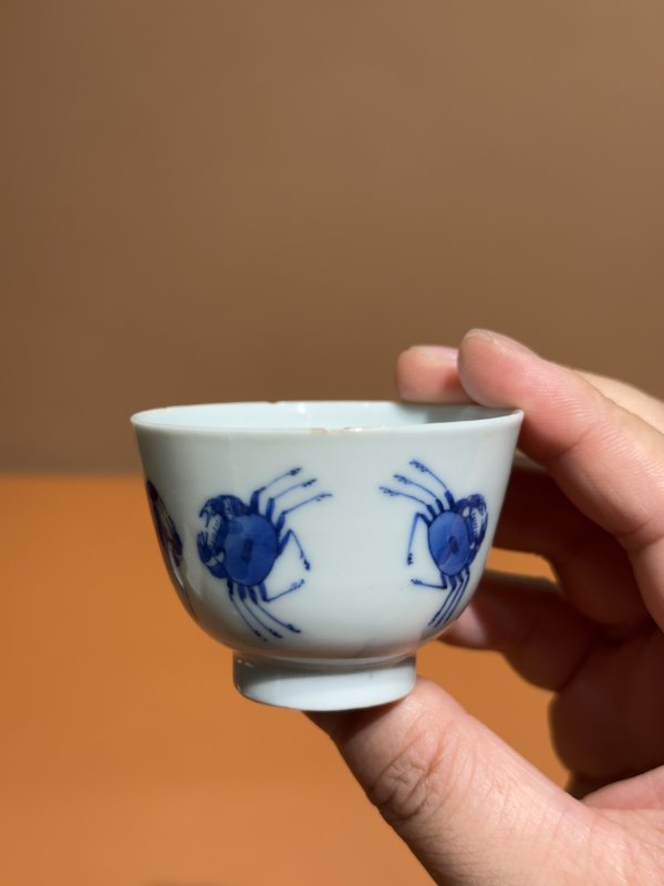 清晚期 青花二甲纹茶杯 - 图6