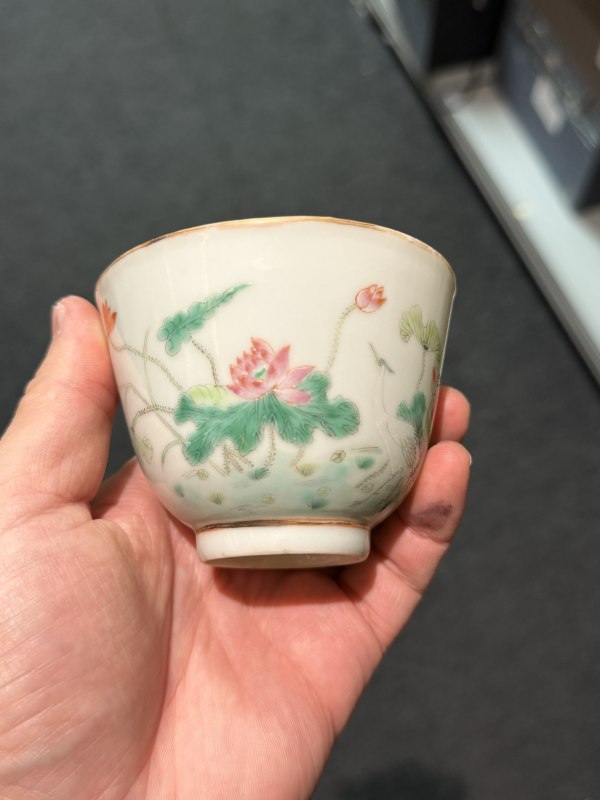 清光绪 粉彩一路连科深腹杯 - 图8