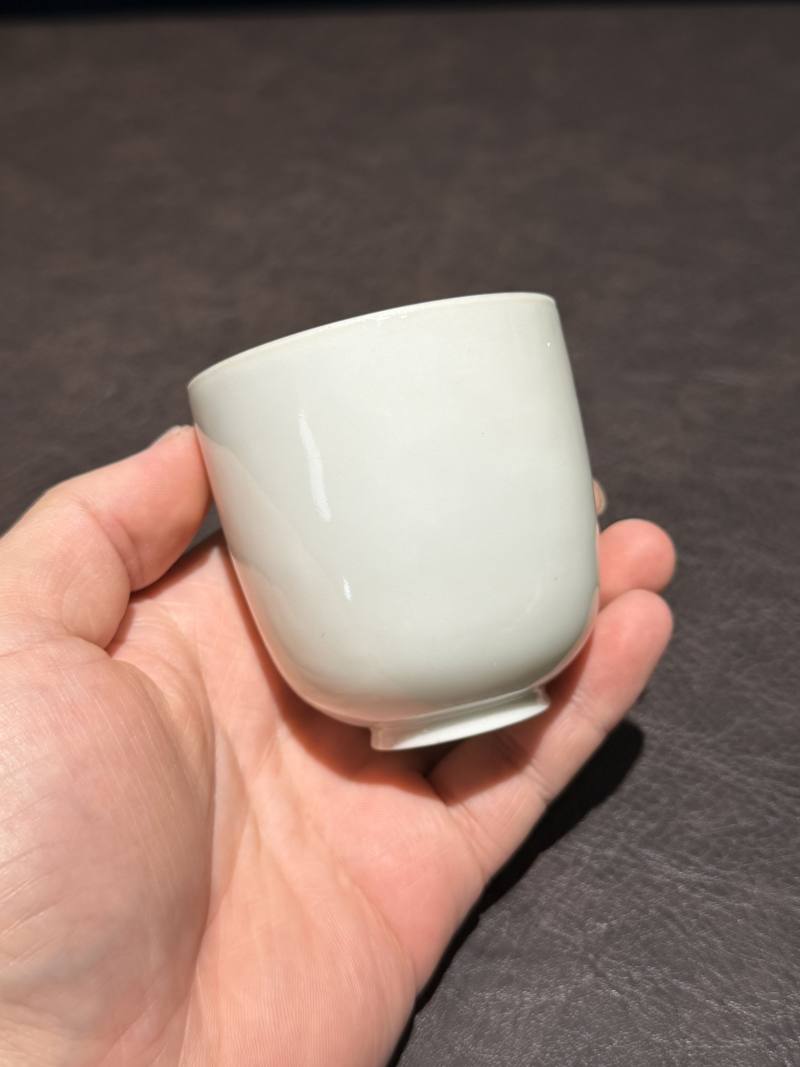 18世纪 白釉蛋壳铃杯 - 图2