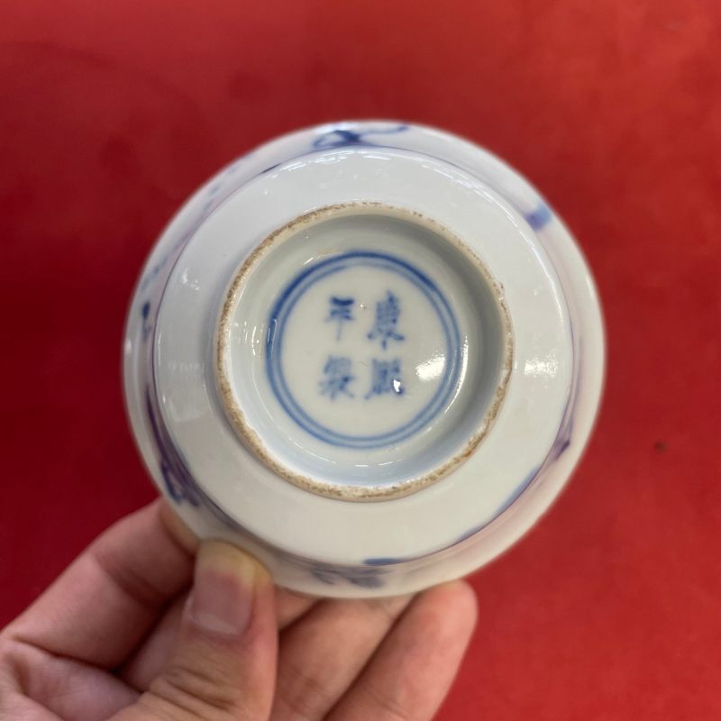 清光绪 青花狩猎图小杯四只 - 图15