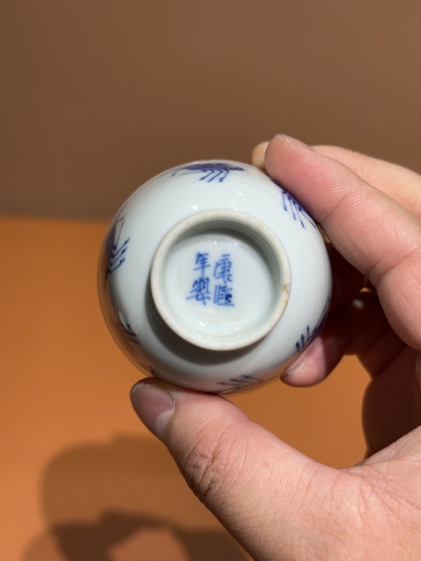 清晚期 青花二甲纹茶杯 - 图7