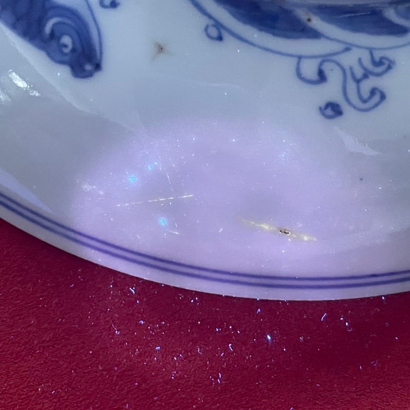 清雍正 青花仕女婴戏图盘一对 - 图22