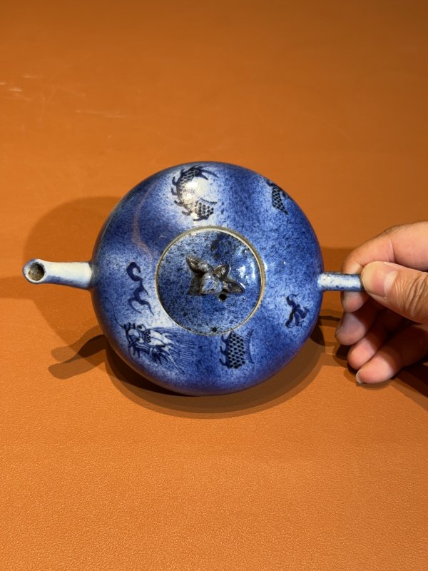清道光 唐英风格青花云龙纹茶壶 - 图4
